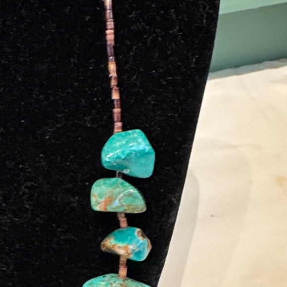 Vintage Turquoise and Brown Necklace - Picture 4 of 7